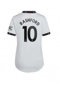 Manchester United Marcus Rashford #10 Voetbaltruitje Uit tenue Dames 2022-23 Korte Mouw